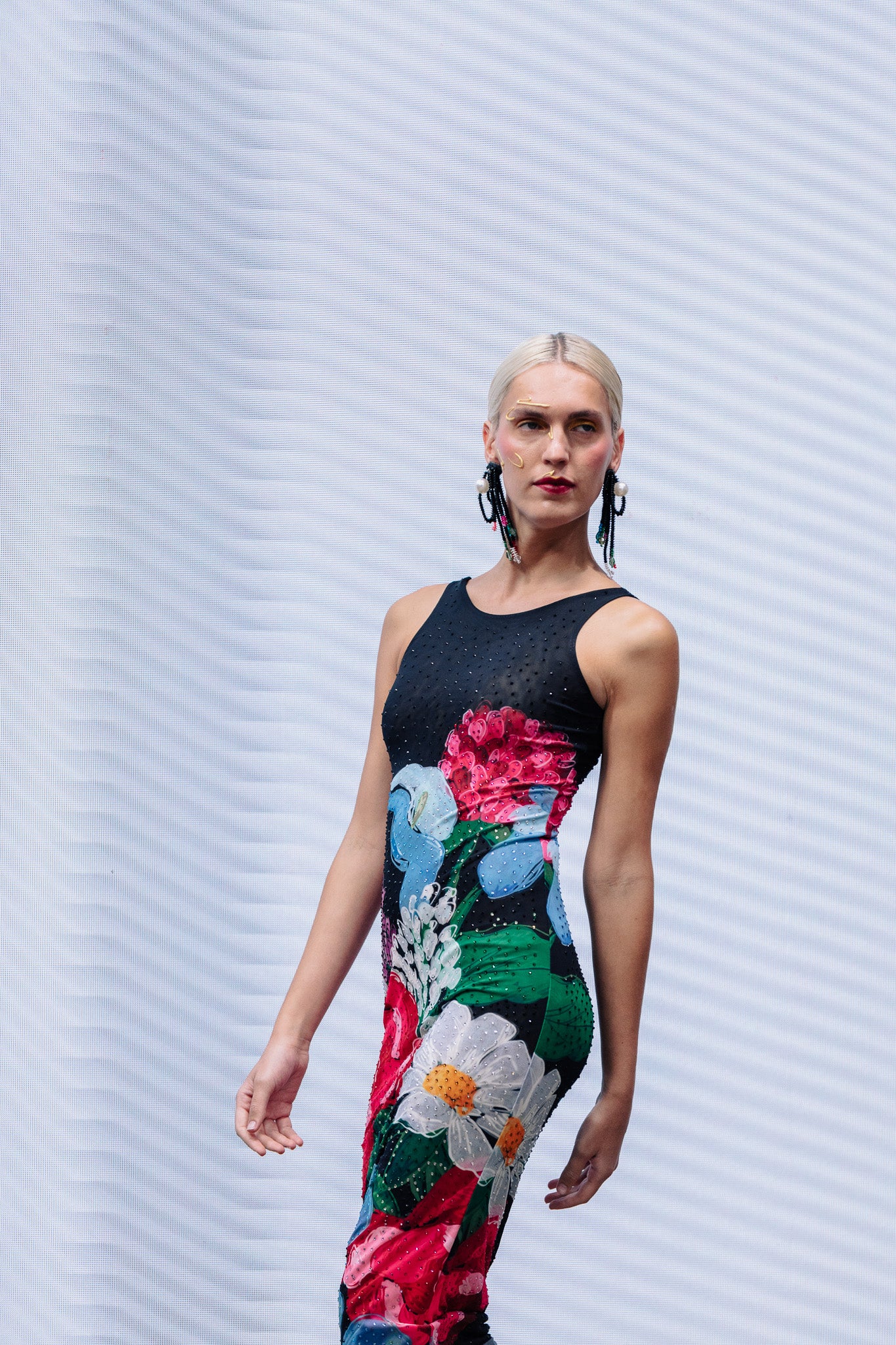 HUNNY MESH DRESS – Floral Bling Recycled Mesh