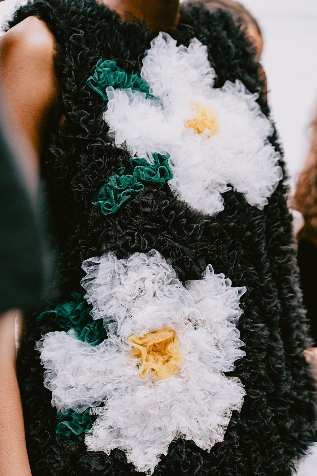 LAURA TULLE DRESS – Handmade Floral Statement Dress