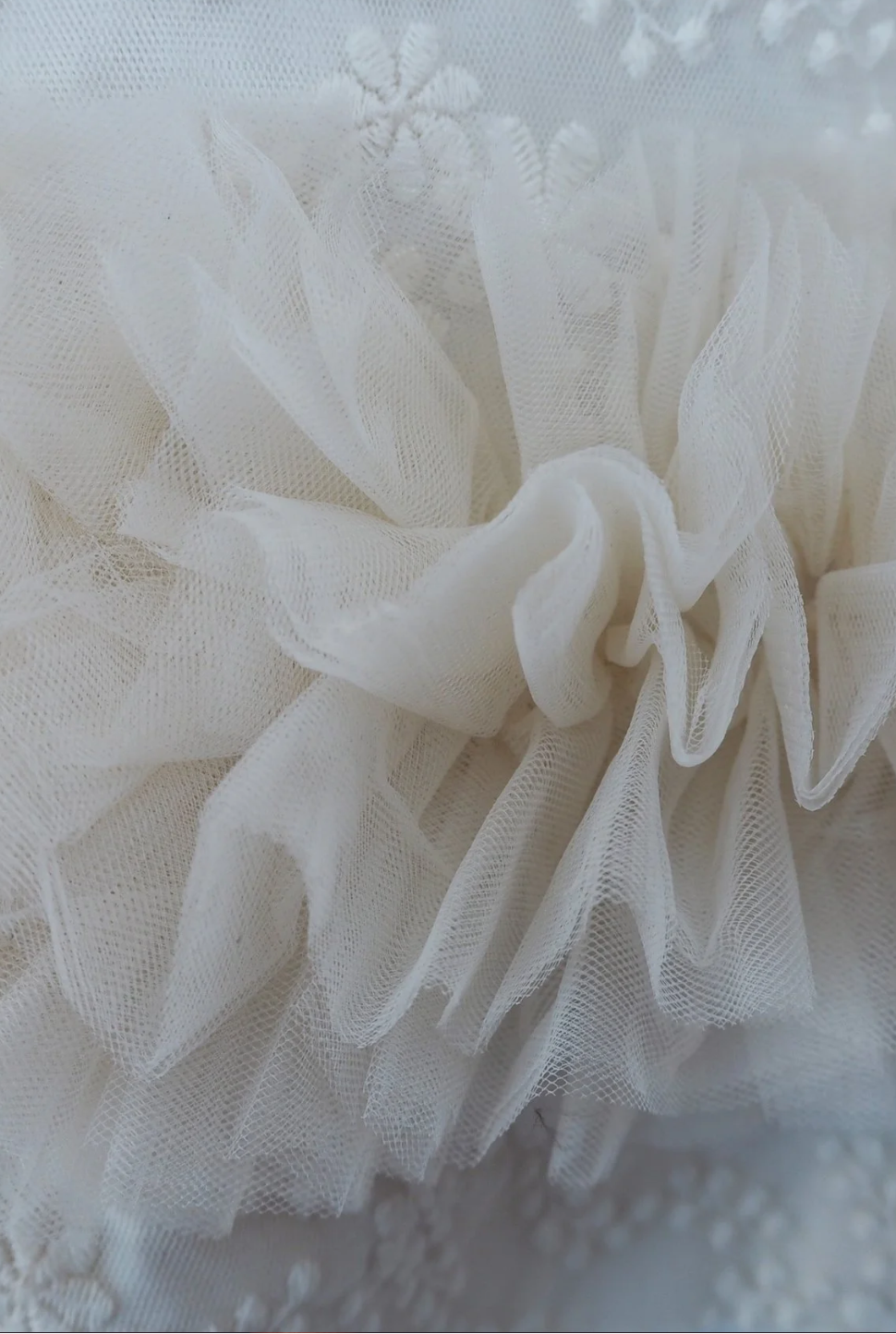 HOLLY LACE DRESS – Vintage 60s Fabric with Tulle Details