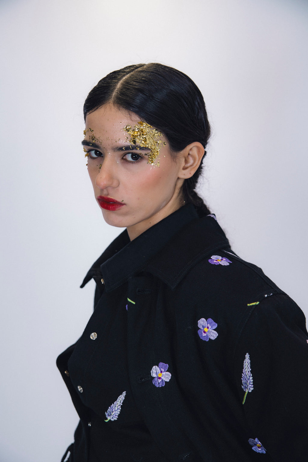 ELLA DENIM JACKET – Hand-Embroidered Floral Recycled Denim