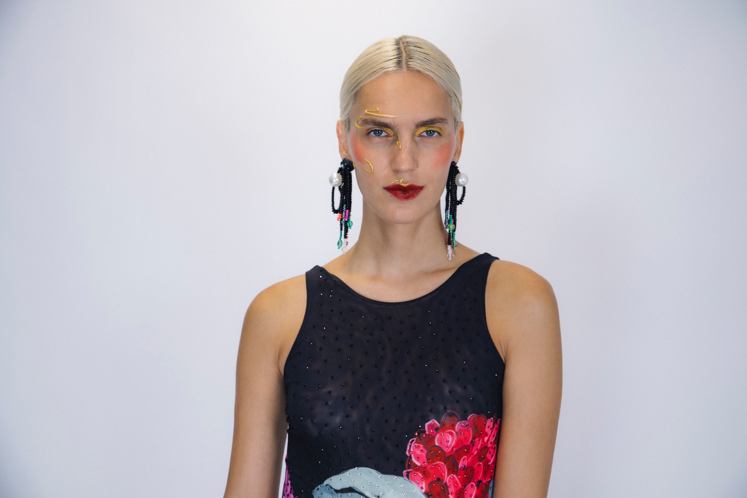 HUNNY MESH DRESS – Floral Bling Recycled Mesh